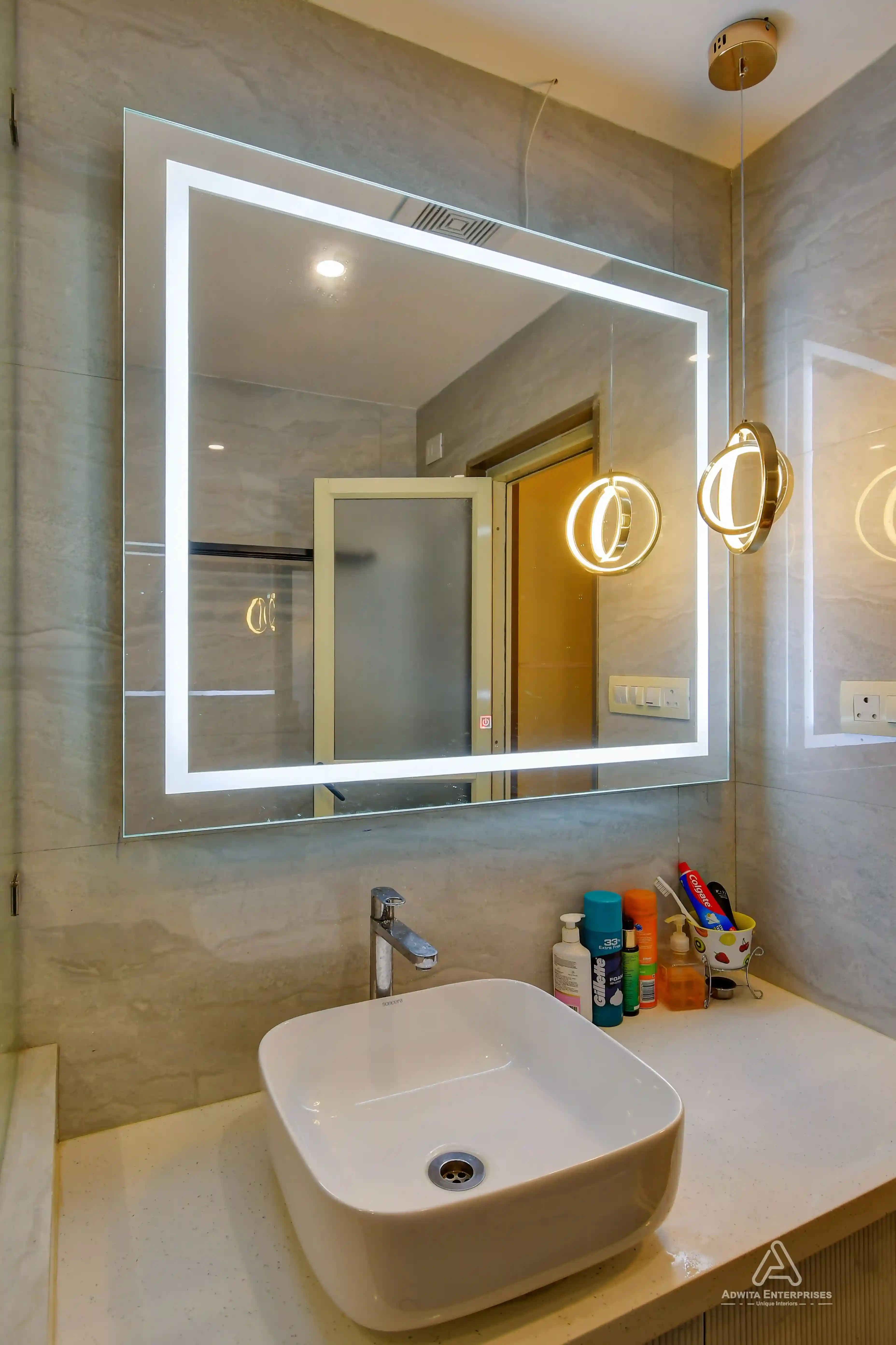 Contemporary bathroom sink design with elegant vanity and wall-mounted fixtures