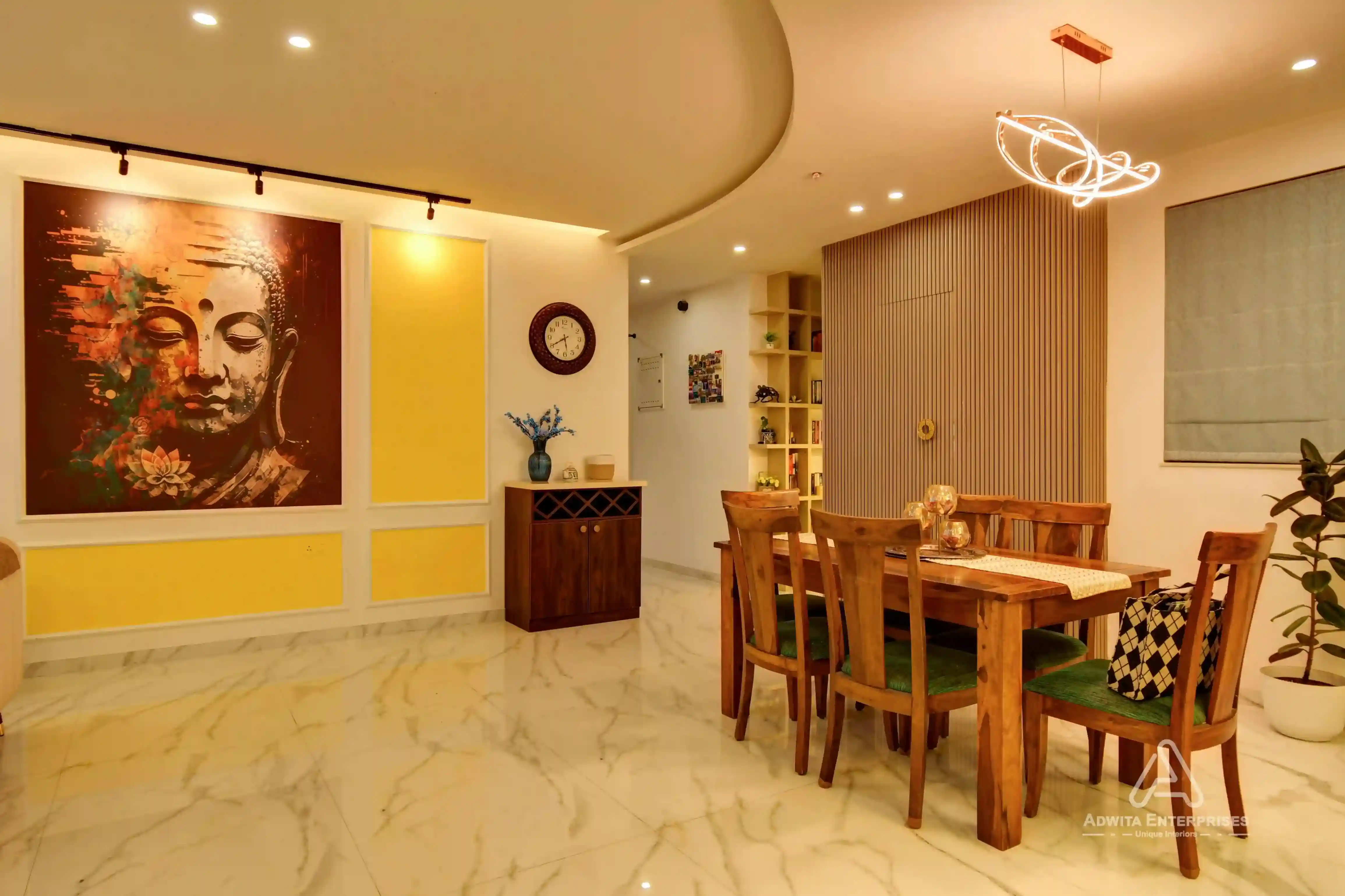 Project cover image showing a living room with a lake view