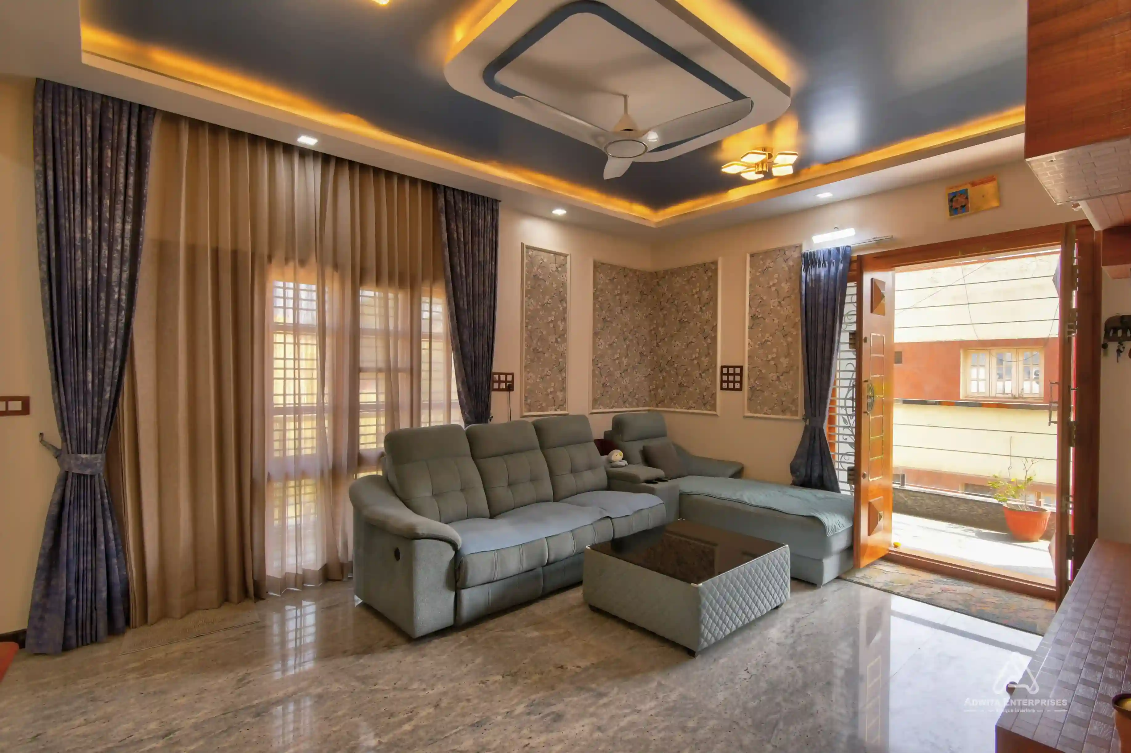 Spacious duplex residence designed with modern interiors